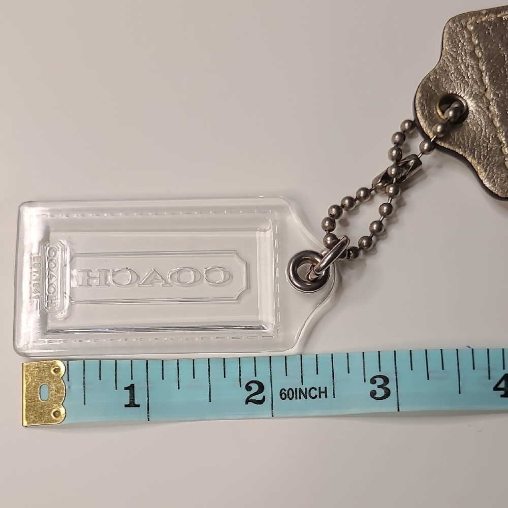 SOLD Coach Poppy Gold 3" and Clear 2" Hang Tag Set 2010 Rare Poppy - Picture 6 of 7
